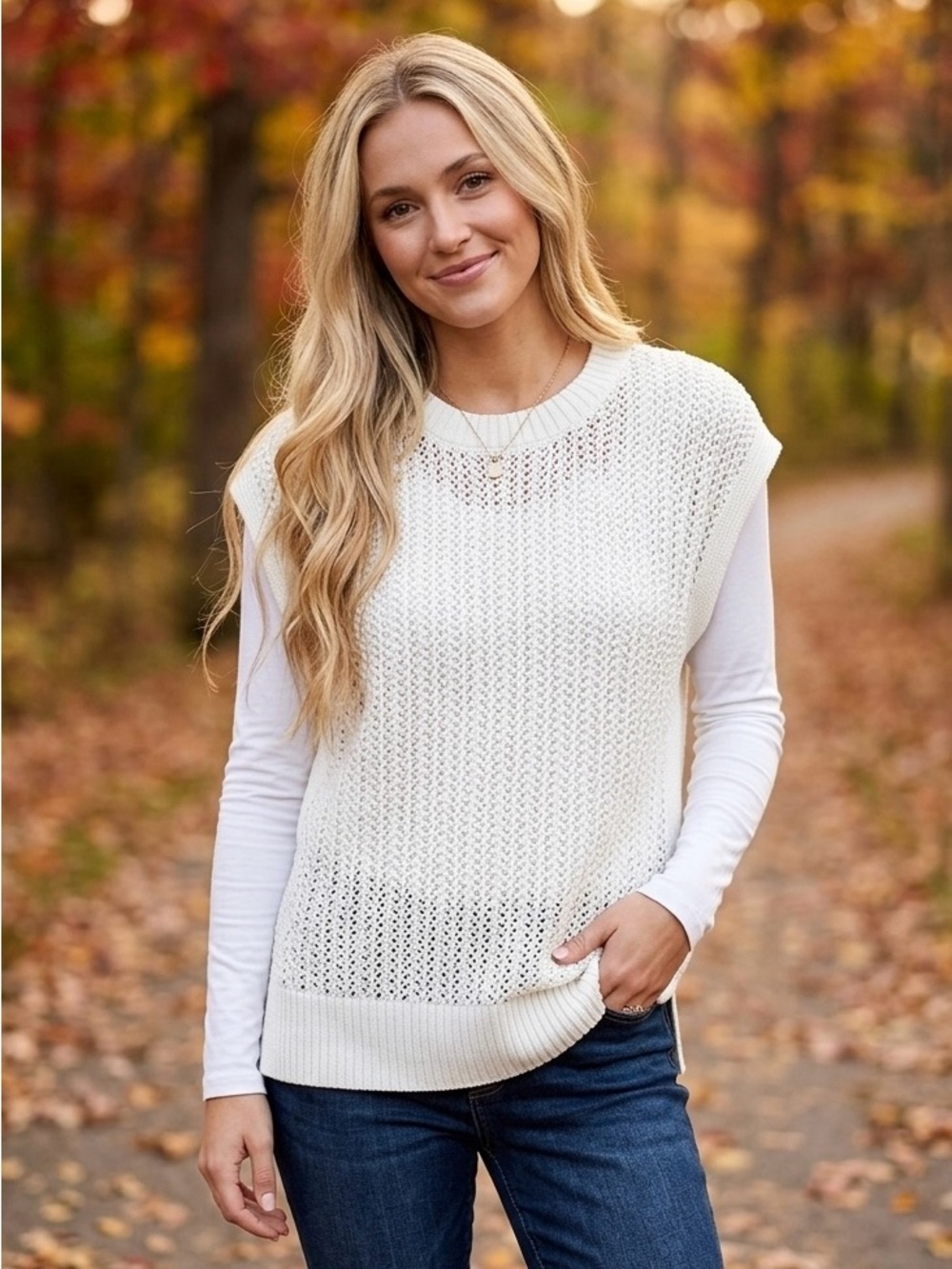 |NWT| SOFT SURROUNDINGS Amanda Pointelle Pullover White Metallic Knit Petite